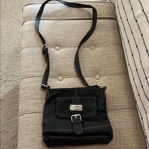 Black Leather Crossbody Bag